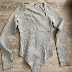 Gray Long Sleeve Women's Top